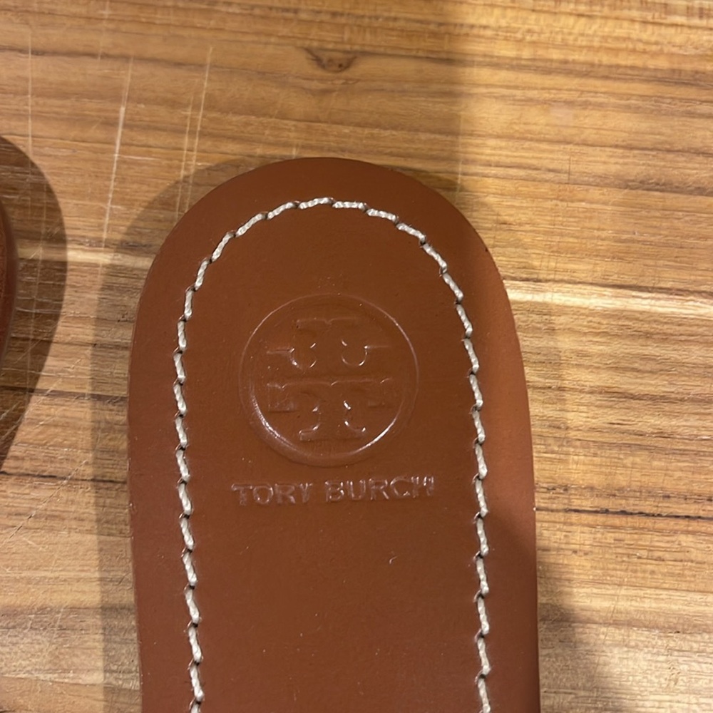 Authentic Tory Burch black logo sandals - Picture 3 of 5